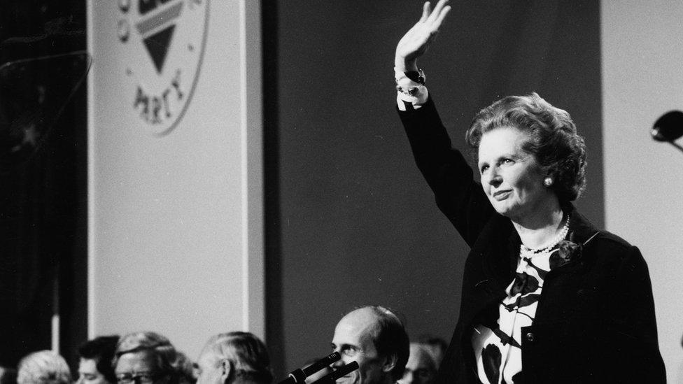 Margaret Thatcher at Bournemouth conference, 1986