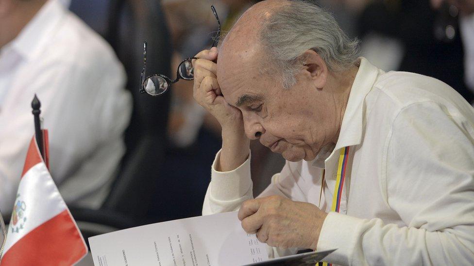 Peru's Foreign Minister Ricardo Luna at a meeting in Colombia in October, 2016