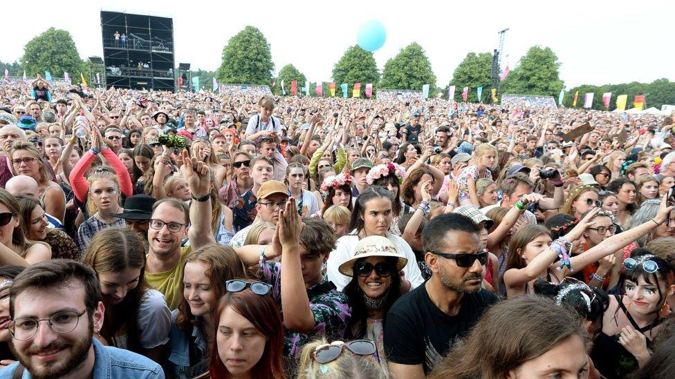 Festival crowd at Latitude