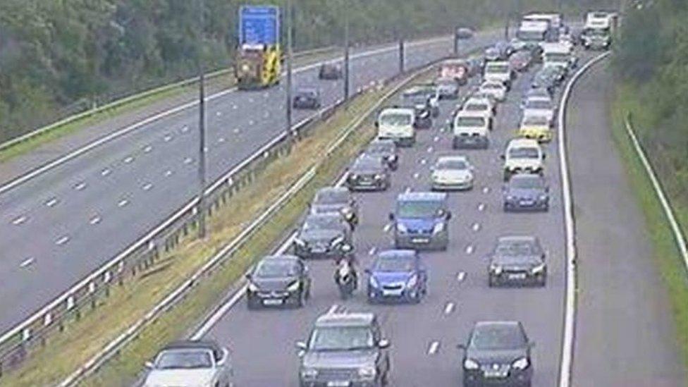 Queues on the M4 westbound