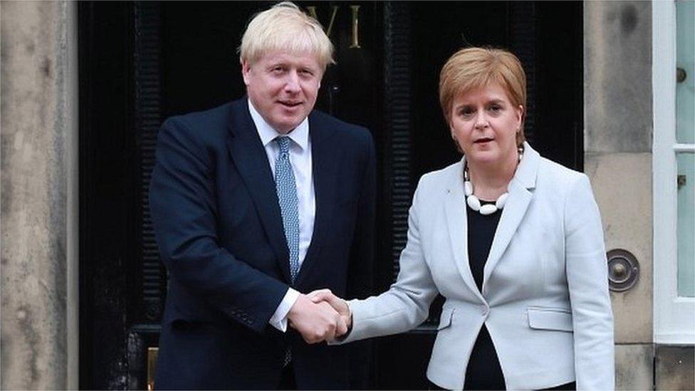 Boris Johnson and Nicola Sturgeon