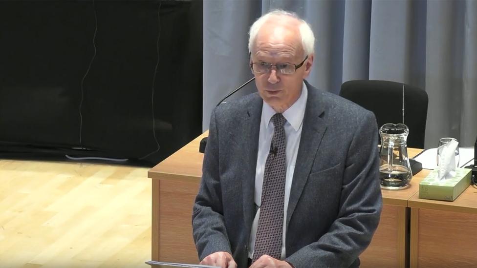 Sir Brian Langstaff opened the hearing in Cardiff on Tuesday