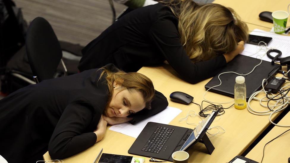 Journalists asleep at EU summit, 30 Jun 19