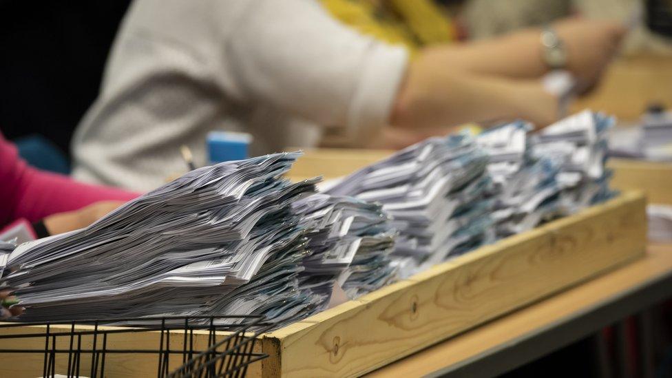 Votes being counted