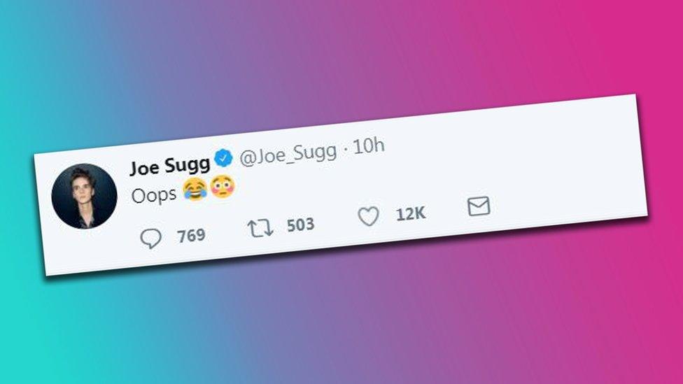 Joe Sugg's tweet.