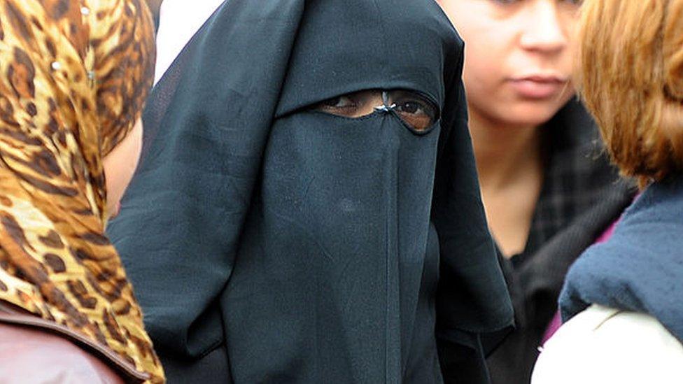 Woman wearing niqab