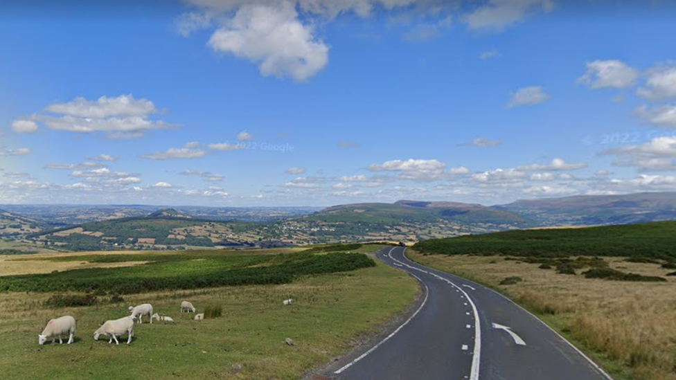 Llangynidr mountain road