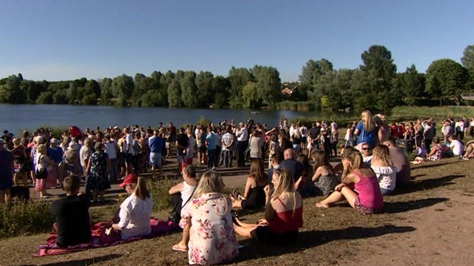 People at the vigil