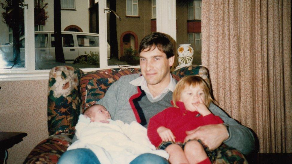 Tony Nicklinson with his young daughters before the stroke