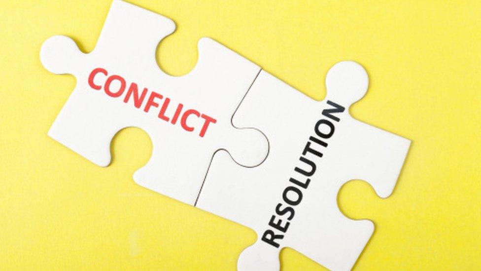 Conflict and resolution puzzle pieces