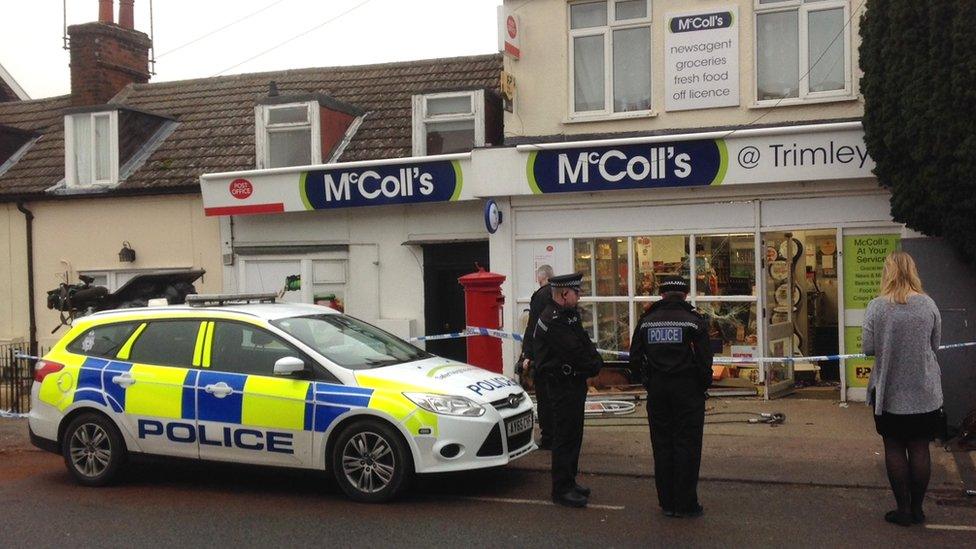 McColl's ram-raid, Trimley St Martin