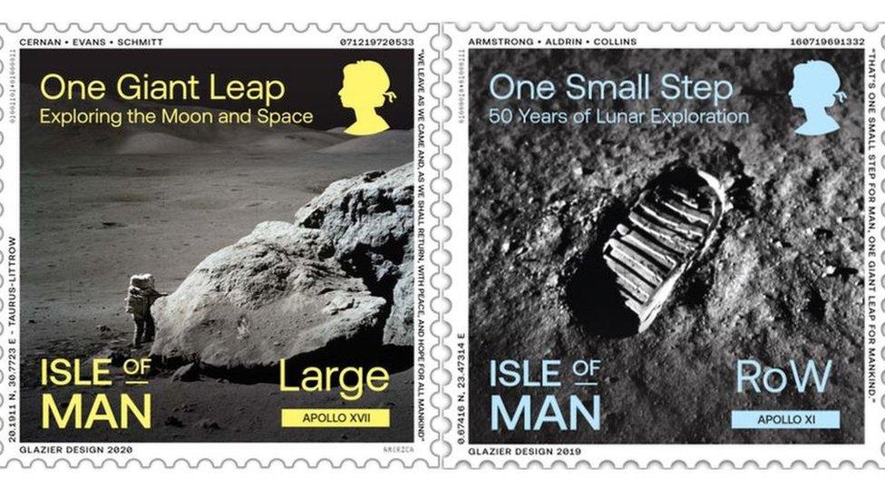 Stamps featuring the Apollo missions