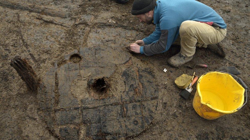 Excavating a Bronze Age wheel