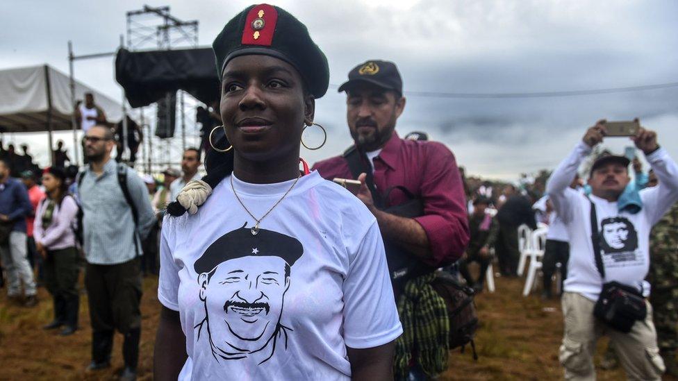 A member of the Revolutionary Armed Forces of Colombia (Farc)