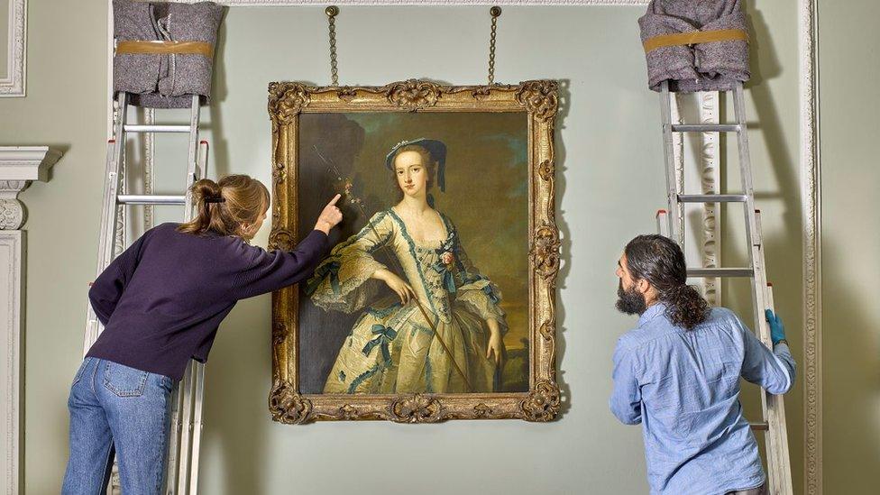 Portrait by Thomas Hudson of Lady Elizabeth Yorke at Wimpole Hall, Cambridgeshire