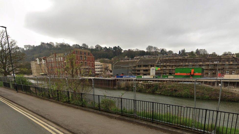 Google Earth street view of Green Park Road in Bath