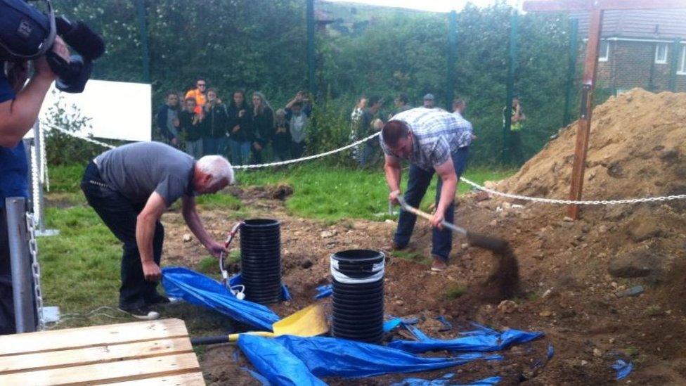 John Edwards was dug out of the ground