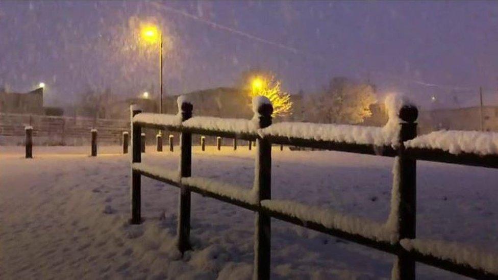 snow covering a road