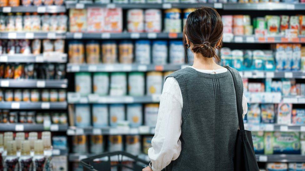 woman in supermarket