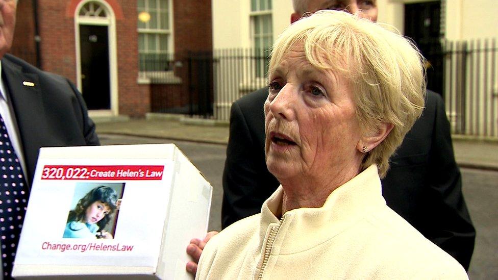 Marie McCourt in Downing Street