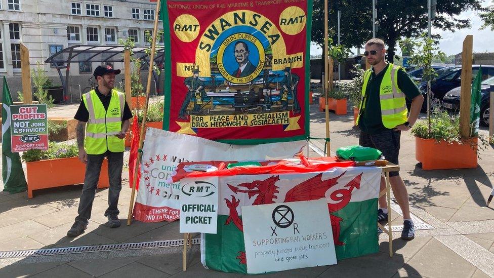 Swansea picket line