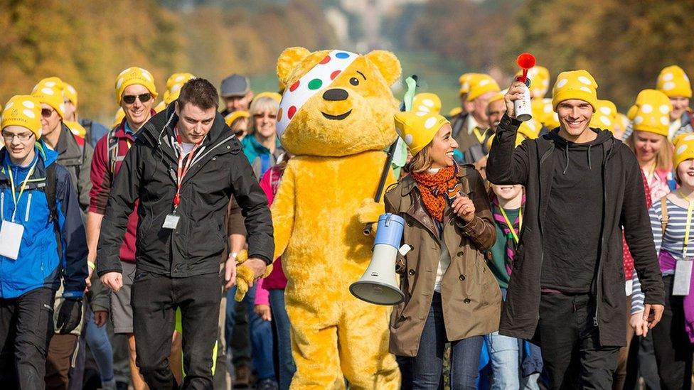 Pudsey and Strictly's Anita Rani take a walk for Children in Need