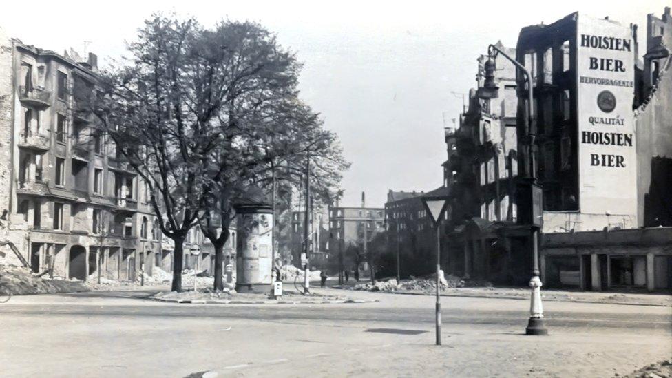 Hamburg street after bombing