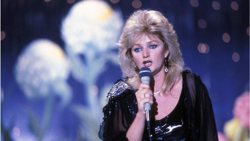 Bonnie Tyler on 24 June 1983 in Paris, France.