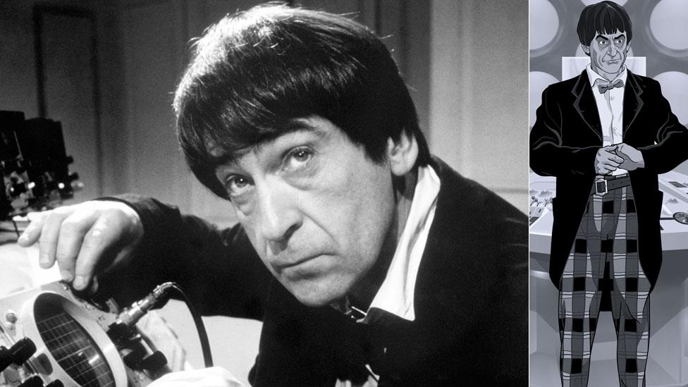 Patrick Troughton in the flesh and in animated form