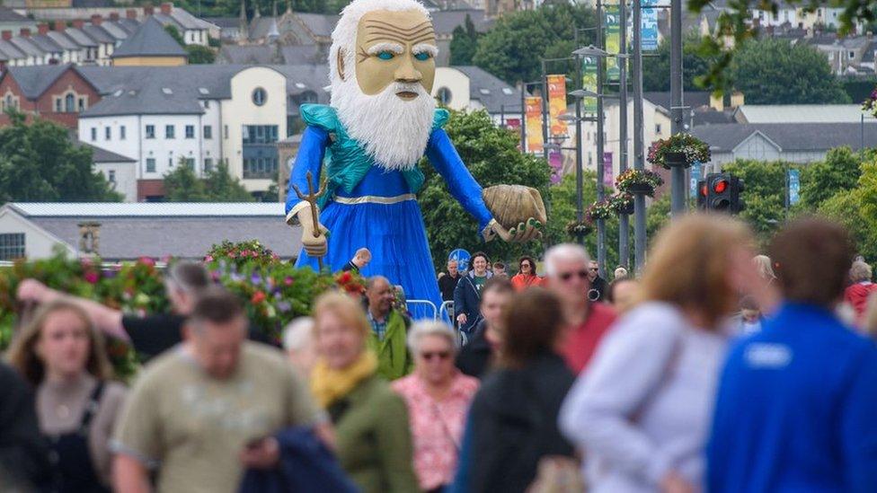 puppet at Foyle maritime festival