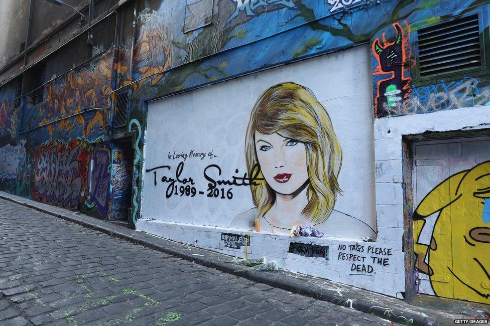 Taylor Swift mural in Melbourne