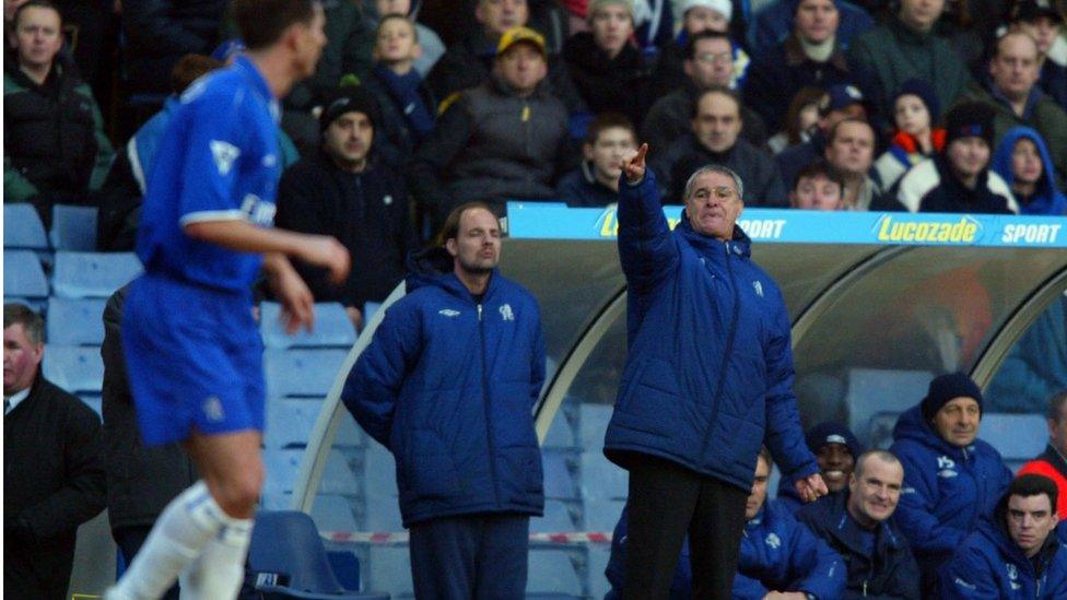 Claudio Ranieri as manager of Chelsea