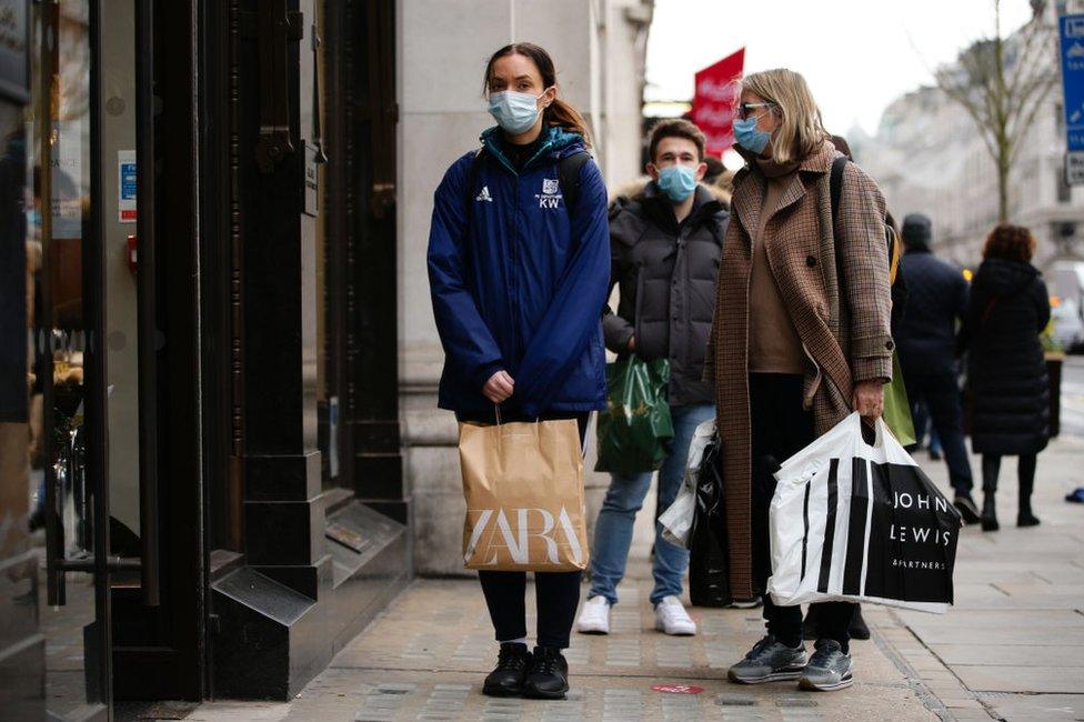 There were queues when non-essential shops reopened after the second national lockdown