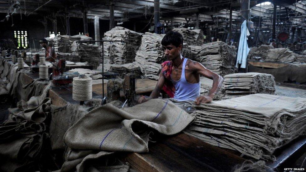 Jute mill in India