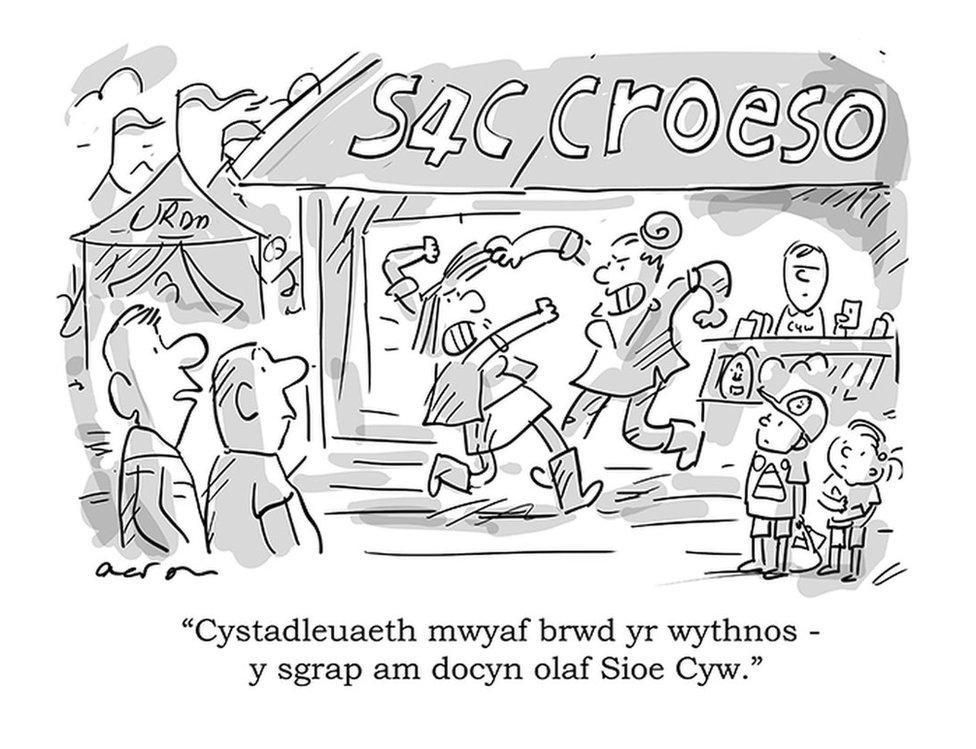 Cystadleuaeth mwyaf brwd yr wythnos: Y sgrap am docyn olaf Sioe Cyw