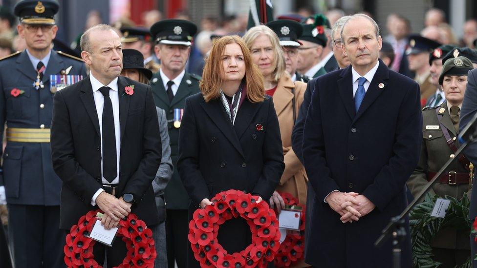 Chris Heaton-Harris, Jayne Brady and Michael Martin