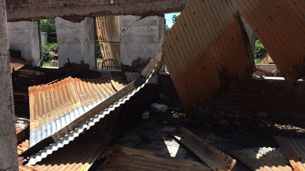 Ruins of Malakal children's hospital in South Sudan