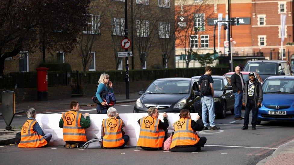 Just Stop Oil protesters in central London