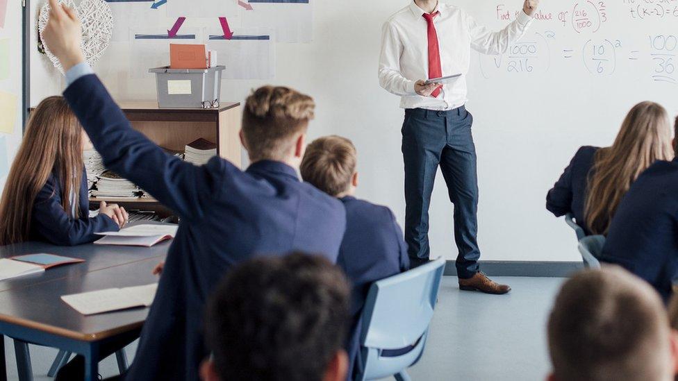 School children in class