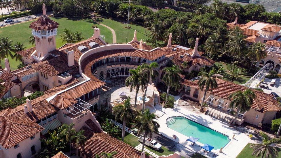 An aerial view of Mar-a-Lago