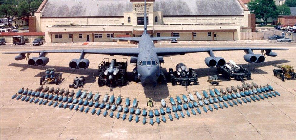 B-52 with payload