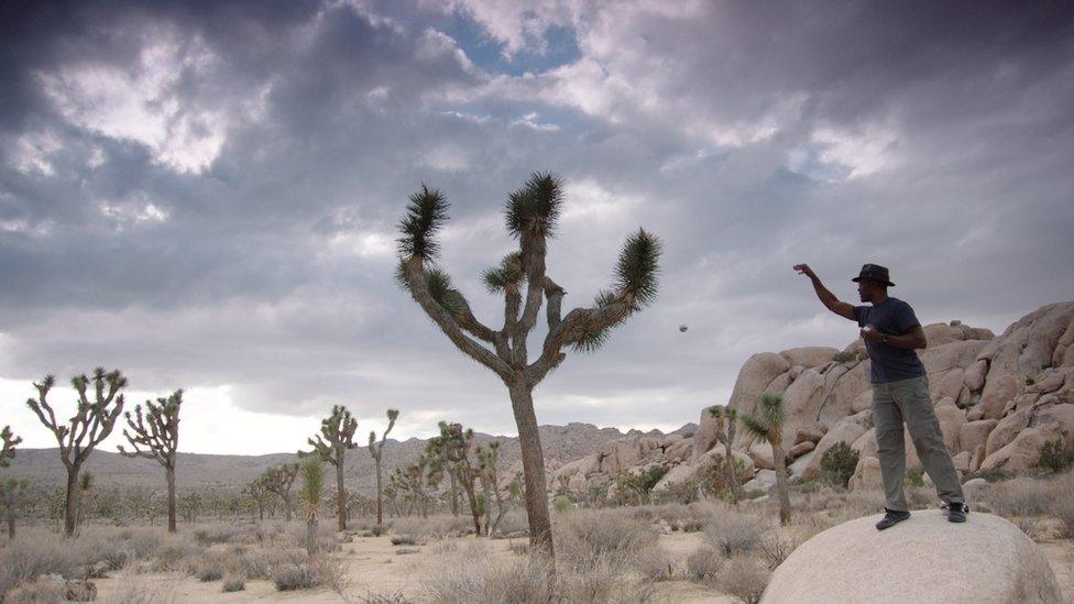 Clifford Johnson from USC in the Joshua Tree national park, California