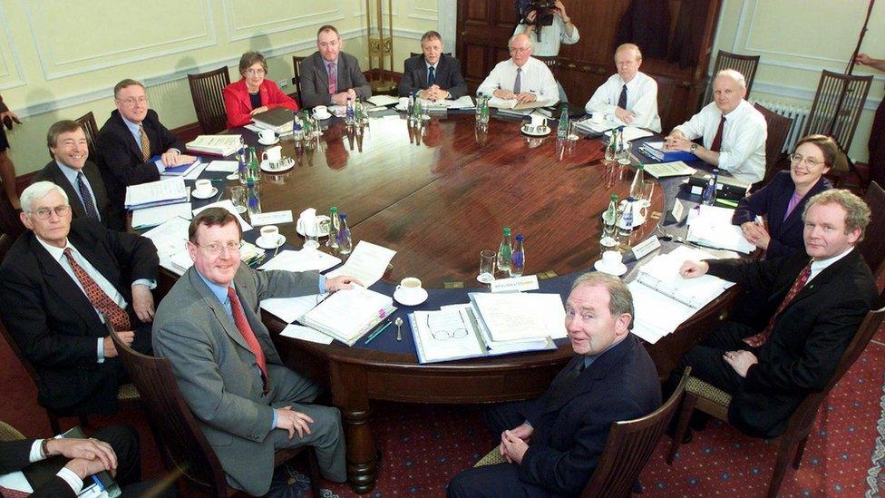 Northern Ireland's cabinet in 2000