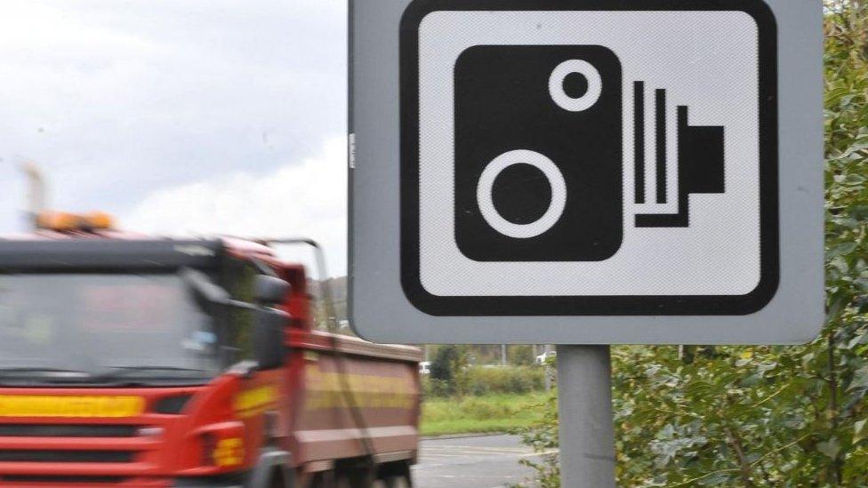 Speed camera sign