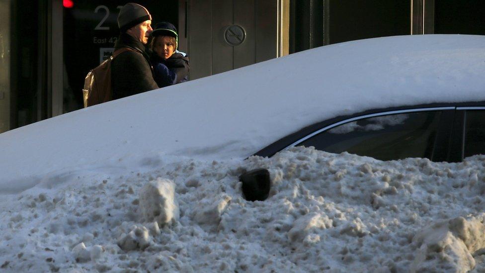 Car buried in the snow