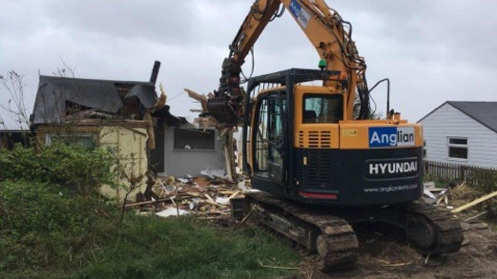 Demolished chalet