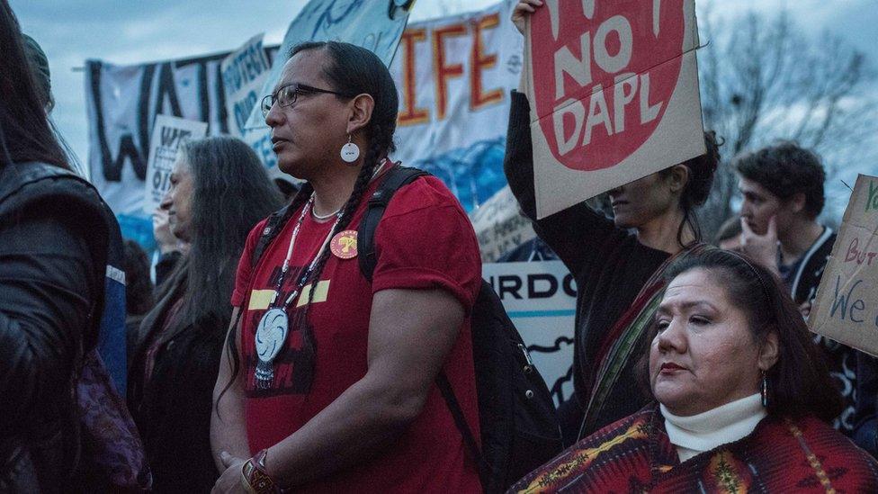 Protesters outside the White House