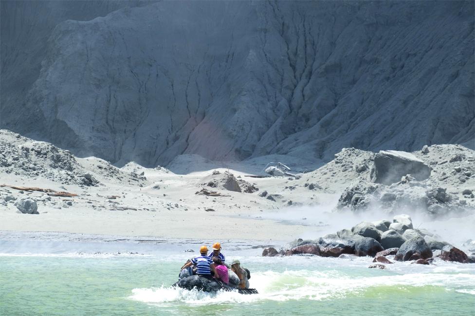 White Island Tour operators rescuing people