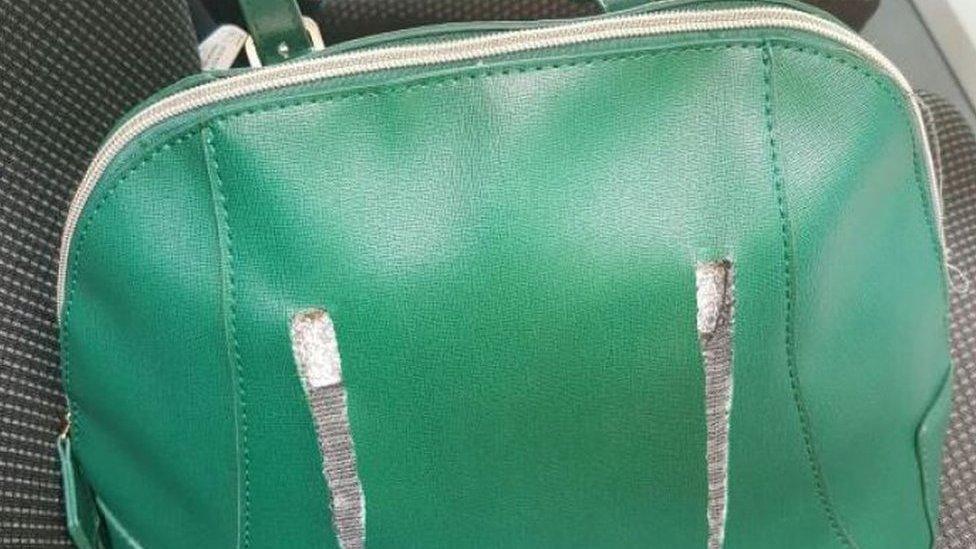 green handbag