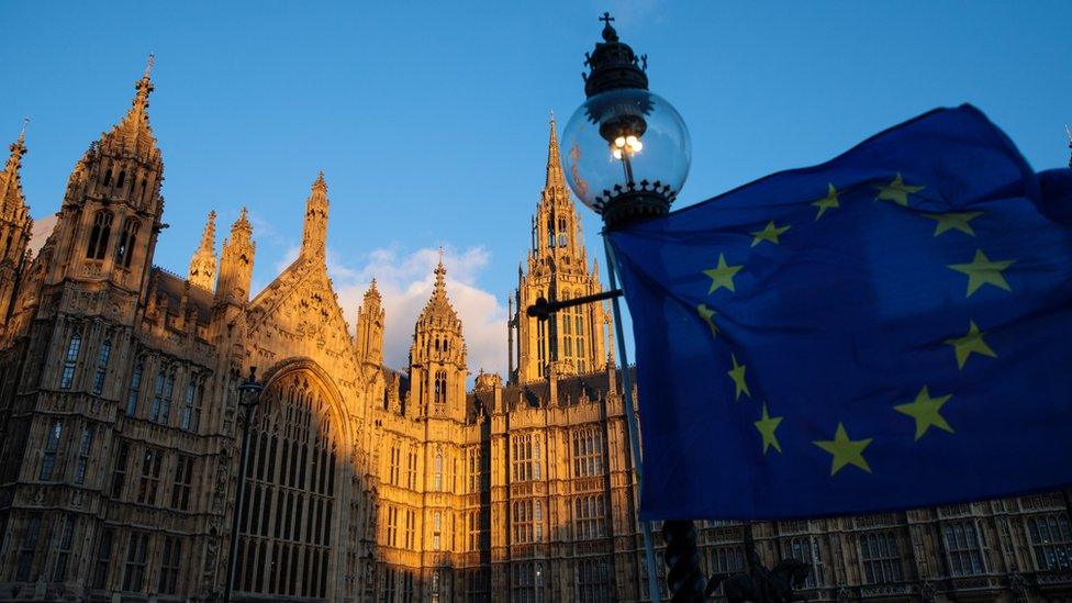 EU flag at Westminster